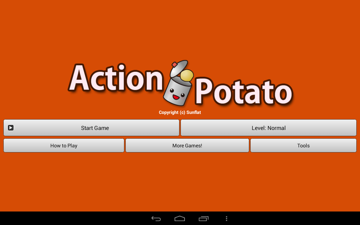 ActionPotato (Android) screenshot: Title screen