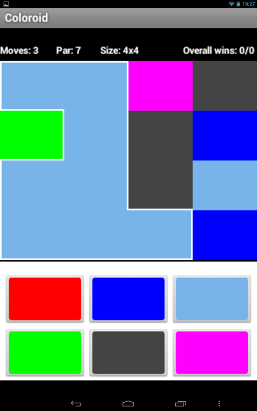 Coloroid (Android) screenshot: Beginning, simple level