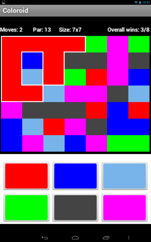 Coloroid (Android) screenshot: It gets harder on later levels
