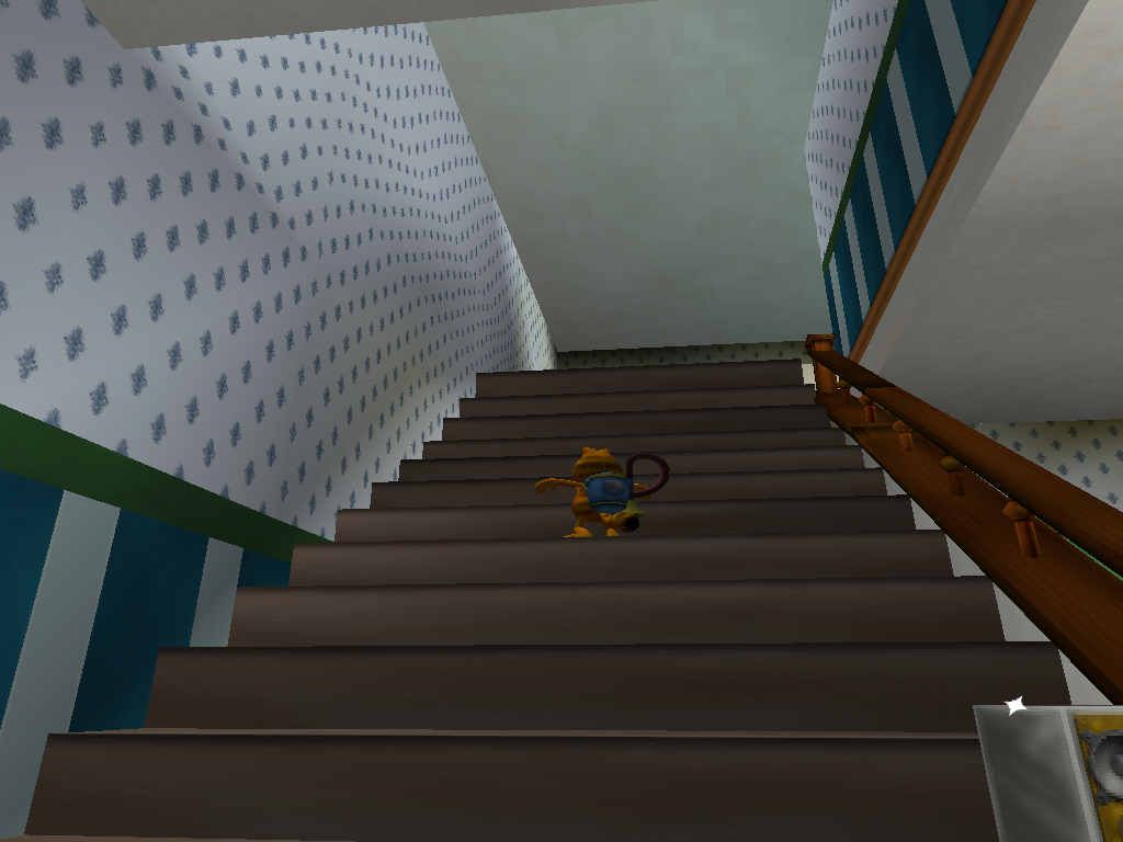 Garfield (Windows) screenshot: Up to the top