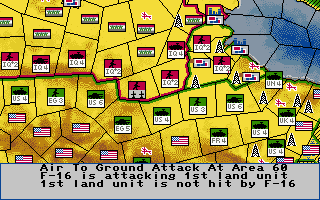 A Line in the Sand (DOS) screenshot: Combat Report