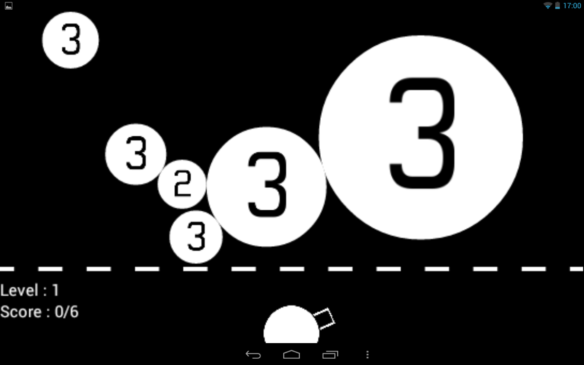 Friction Mobile (Android) screenshot: A horizontal playfield