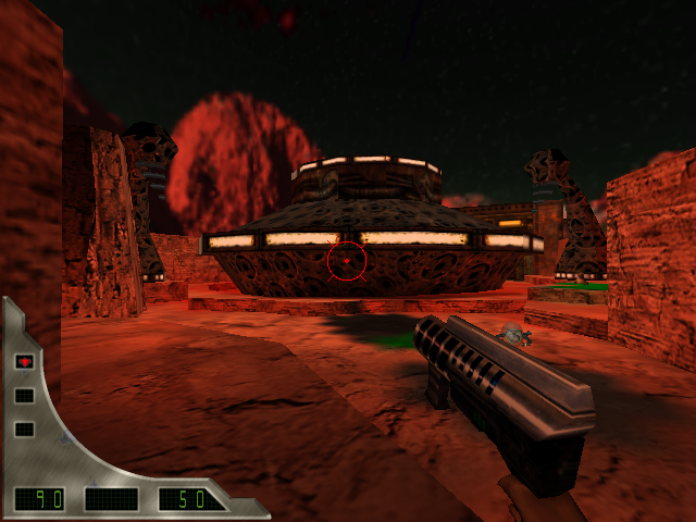 CodeRED: The Martian Chronicles (Windows) screenshot: A Martian saucer.