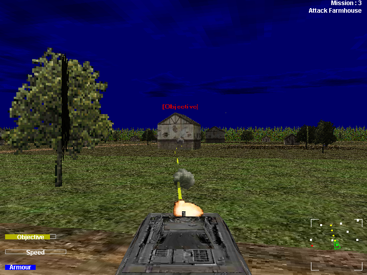 WarZone 3: WWII Edition (Browser) screenshot: This is ridiculous. Why am I shooting at this poor house?