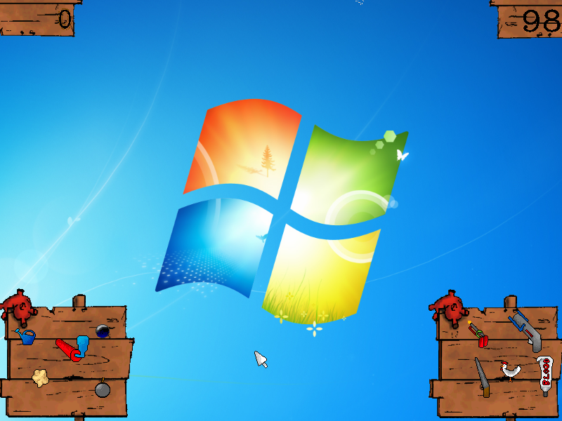Desktop Destroy II: Chicken Carnage (Windows) screenshot: Start Score Mode