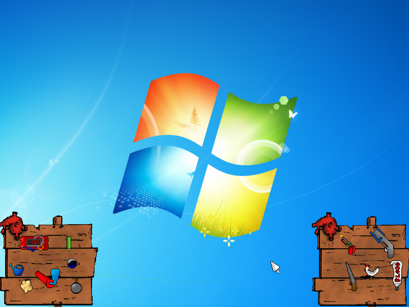 Desktop Destroy II: Chicken Carnage (Windows) screenshot: Start Free Mode