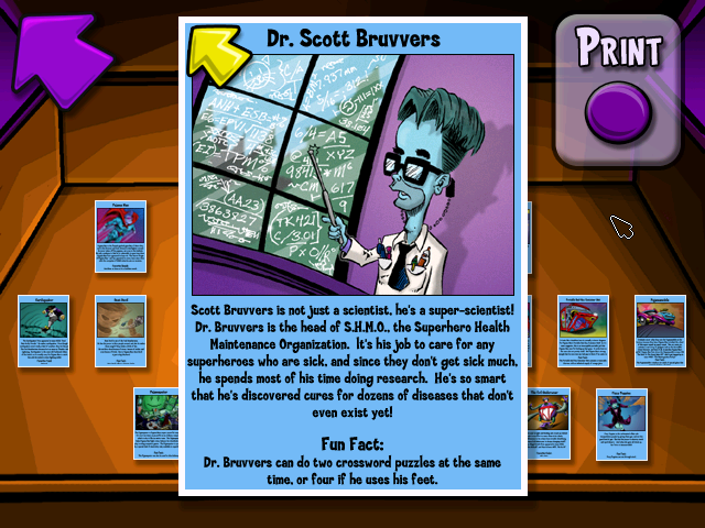 Pajama Sam: Life is Rough When You Lose Your Stuff (Windows) screenshot: The trading cards (7)