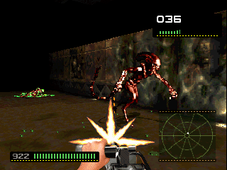 Alien Trilogy (DOS) screenshot: The Warrior Aliens are tougher.