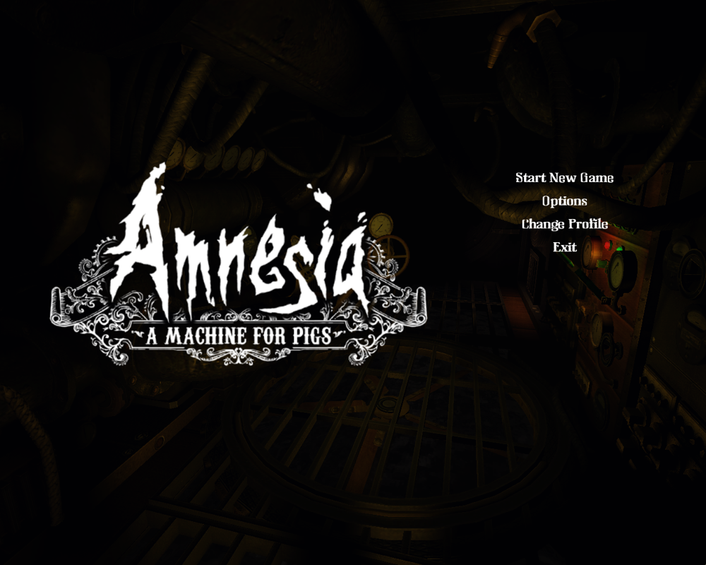 Amnesia: A Machine for Pigs (Windows) screenshot: Title screen