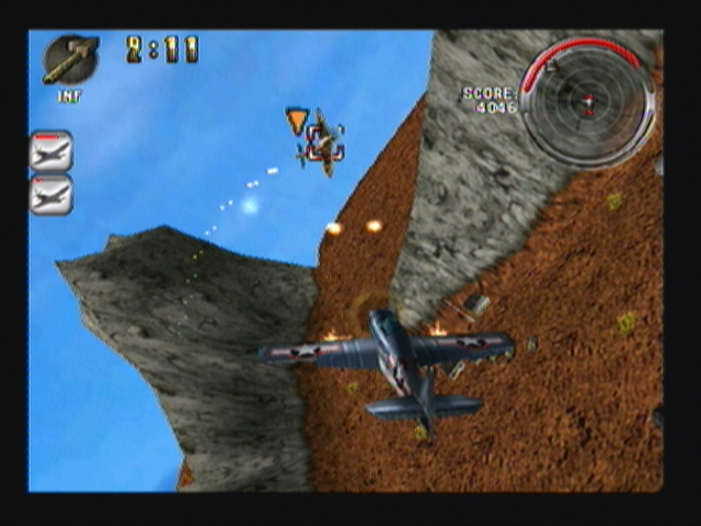 Armageddon Squadron (Zeebo) screenshot: Dogfighting in Arcade mode.