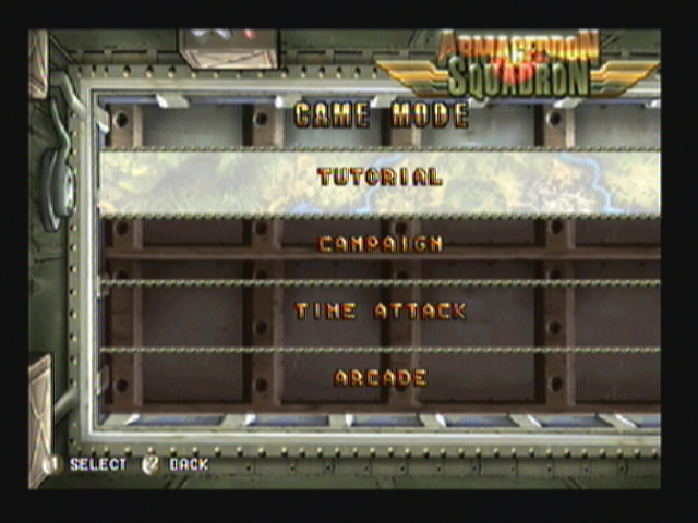 Armageddon Squadron (Zeebo) screenshot: Selecting game mode.