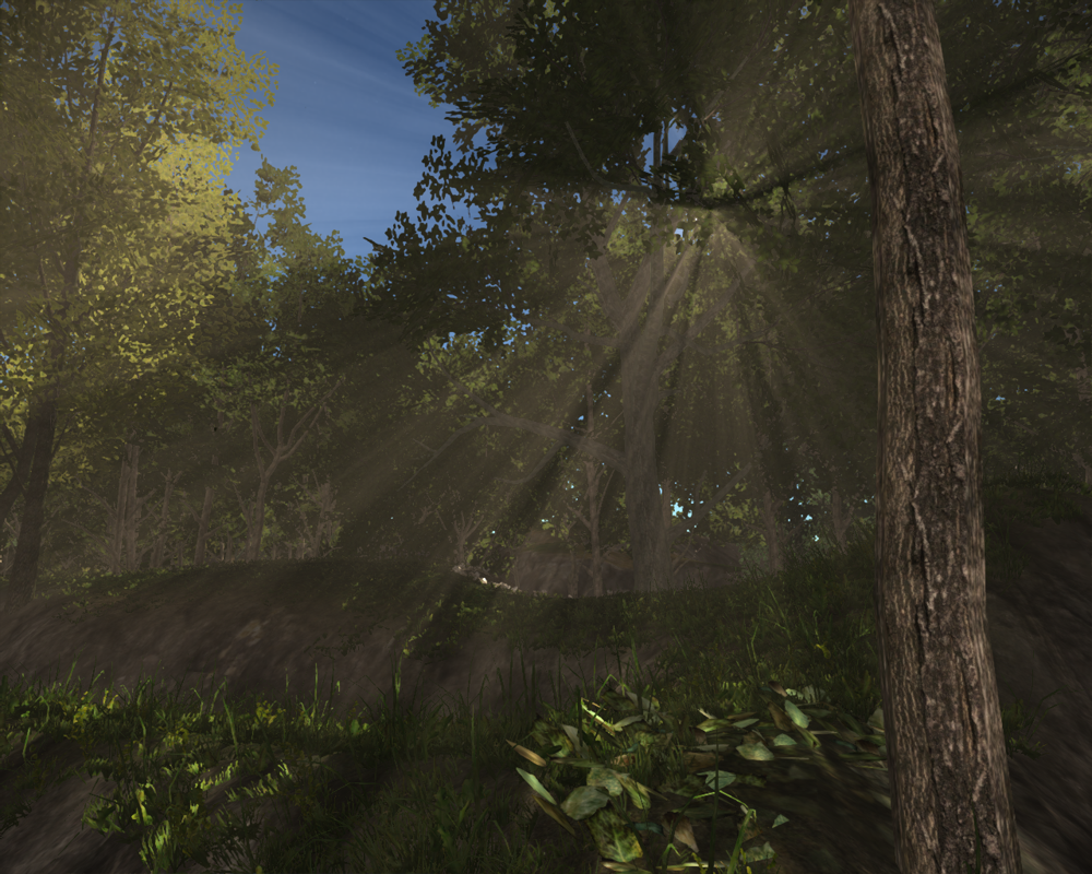 Miasmata (Windows) screenshot: Play of light and shadow is spectacular sometimes