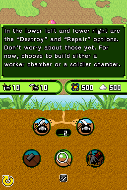 Ant Nation (Nintendo DS) screenshot: Instructions