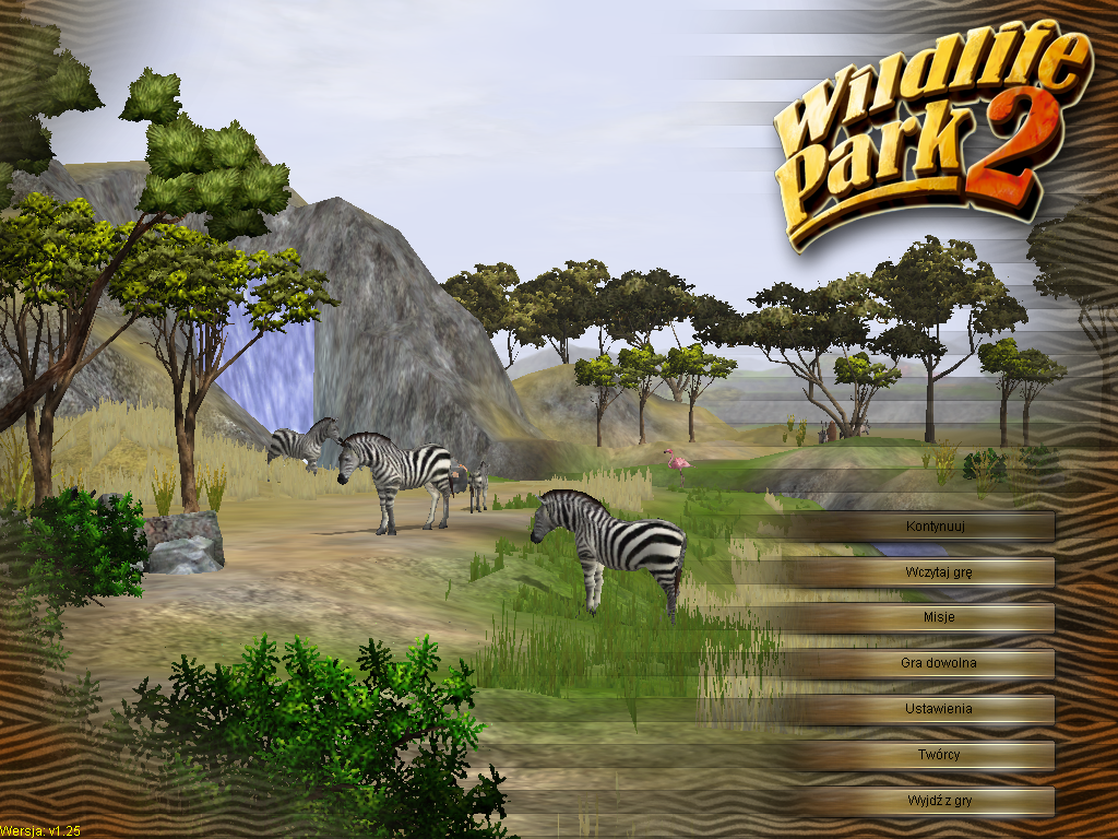 Wildlife Zoo (Windows) screenshot: Main menu