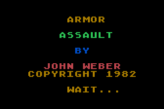 Armor Assault (Atari 8-bit) screenshot: Beginning the Game