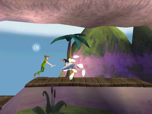 Peter Pan in Disney's Return to Never Land (Windows) screenshot: Duel with the eagle