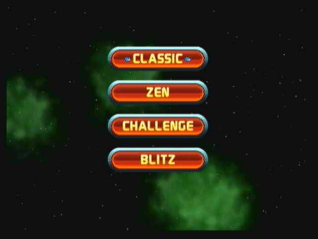 Bejeweled: Twist (Zeebo) screenshot: Game mode selection.
