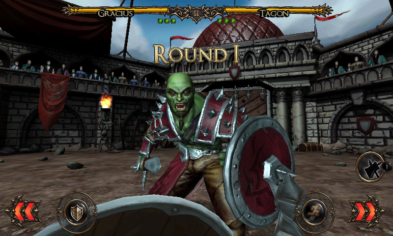 Rage of the Gladiator (Android) screenshot: Starting the battle