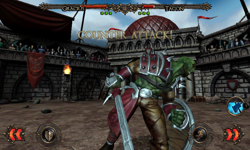 Rage of the Gladiator (Android) screenshot: Hitting him
