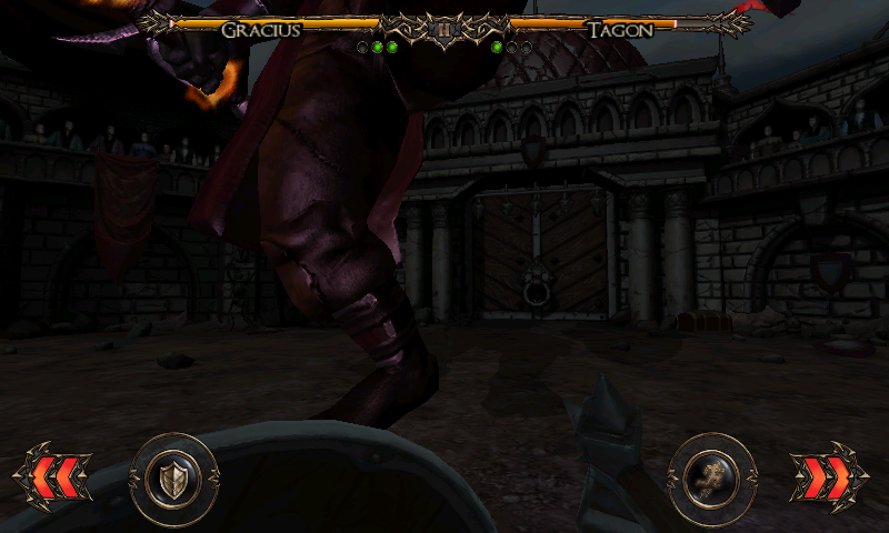 Rage of the Gladiator (Android) screenshot: Getting stepped on