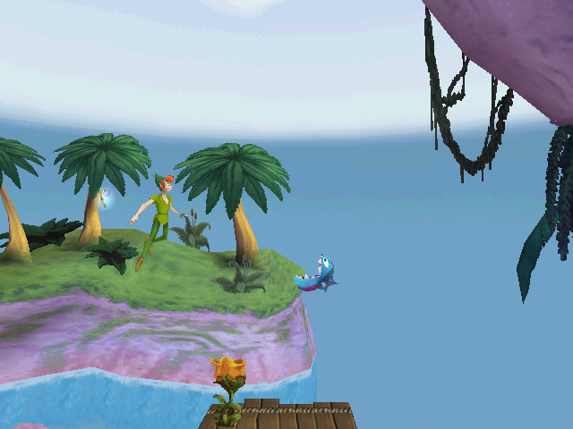 Peter Pan in Disney's Return to Never Land (Windows) screenshot: Lethal piranha attacks