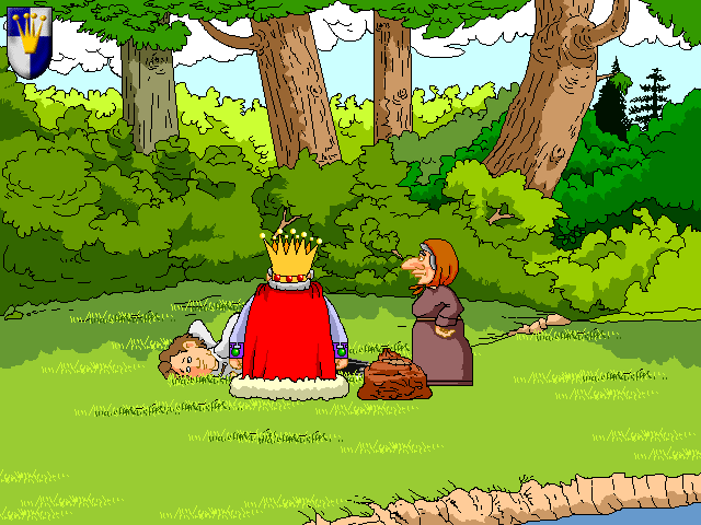 The King's Secret (Windows 3.x) screenshot: Man listening to the kingdom