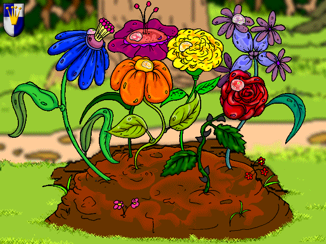 The King's Secret (Windows 3.x) screenshot: Flower garden