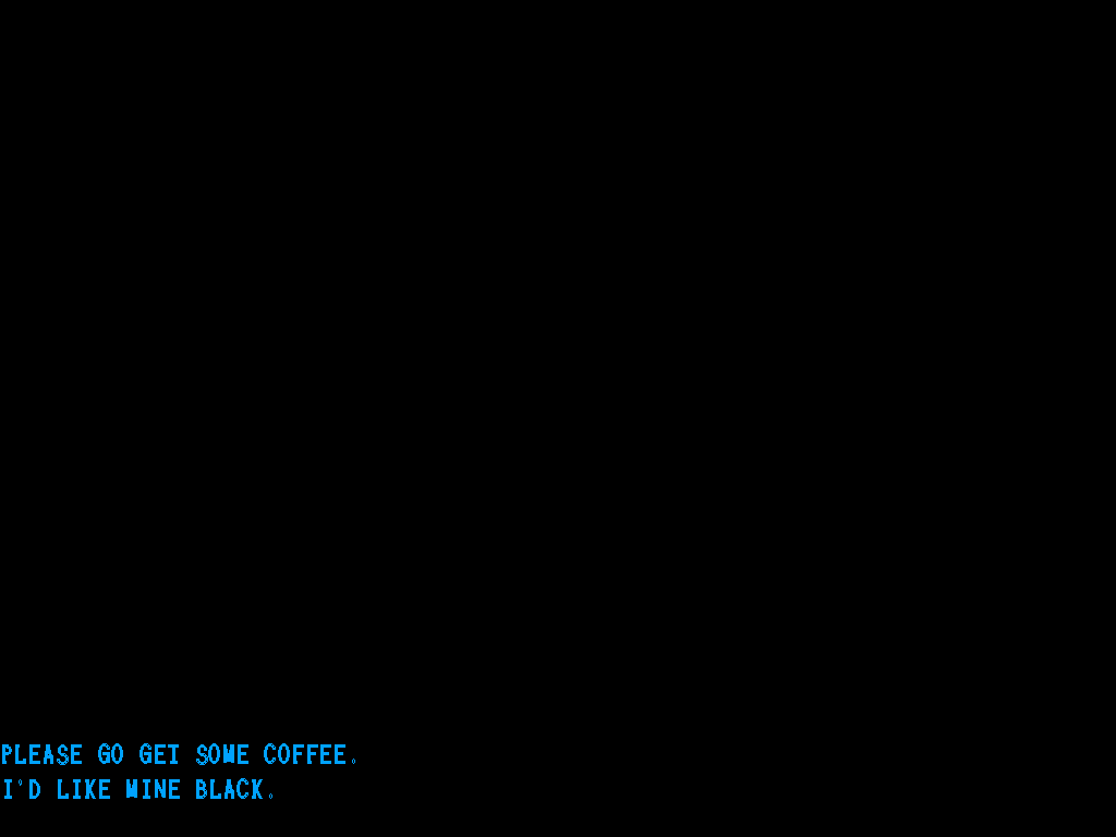 Moraff's Tempt-Tris (DOS) screenshot: Sure, do you take sugar?