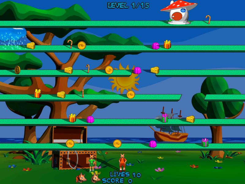 Foxy Jumper (Windows) screenshot: Start pack 6 with 2 players together