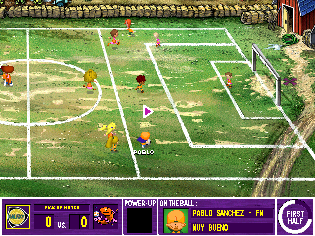 Backyard Soccer 2004 (Windows) screenshot: Here's a shot...
