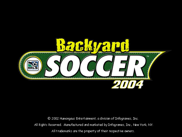 Backyard Soccer 2004 (Windows) screenshot: The title screen