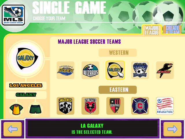 Backyard Soccer 2004 (Windows) screenshot: Pick your team.