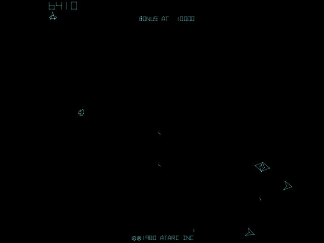 Asteroids Deluxe (Arcade) screenshot: Killed.