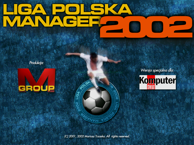 Liga Polska Manager 2002 (Windows) screenshot: Title screen
