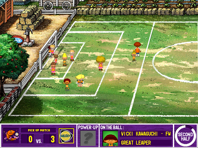 Backyard Soccer 2004 (Windows) screenshot: Some kicking around here scored us another goal.