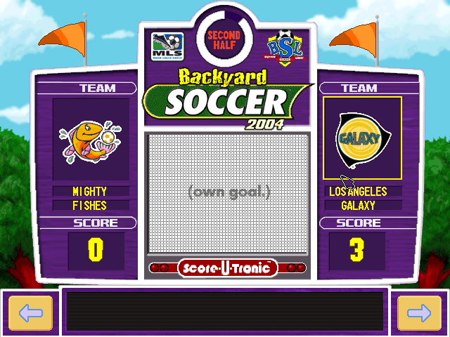 Backyard Soccer 2004 (Windows) screenshot: Uhh...I wouldn't quite put it that way, but okay.