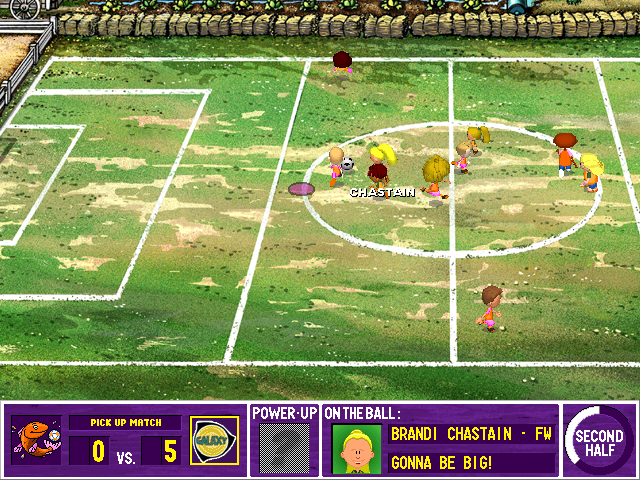 Backyard Soccer 2004 (Windows) screenshot: Don't let him have the ball!
