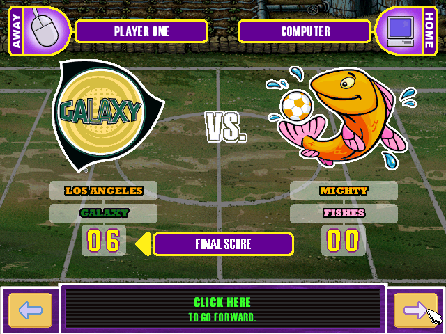 Backyard Soccer 2004 (Windows) screenshot: The final score.