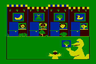 Big Bird's Special Delivery (Atari 8-bit) screenshot: Matching Mail