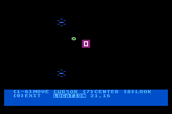 Carrier Force (Atari 8-bit) screenshot: Map Display