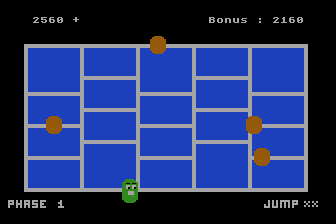 Time Runner (Atari 8-bit) screenshot: Completed the level.