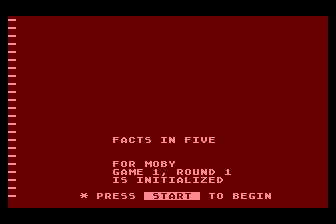 Computer Facts in Five (Atari 8-bit) screenshot: Initializing Game