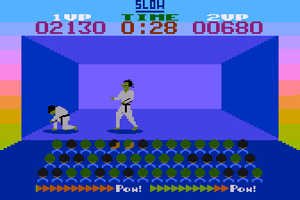 Chop Suey (Atari 8-bit) screenshot: Player 2 is Down