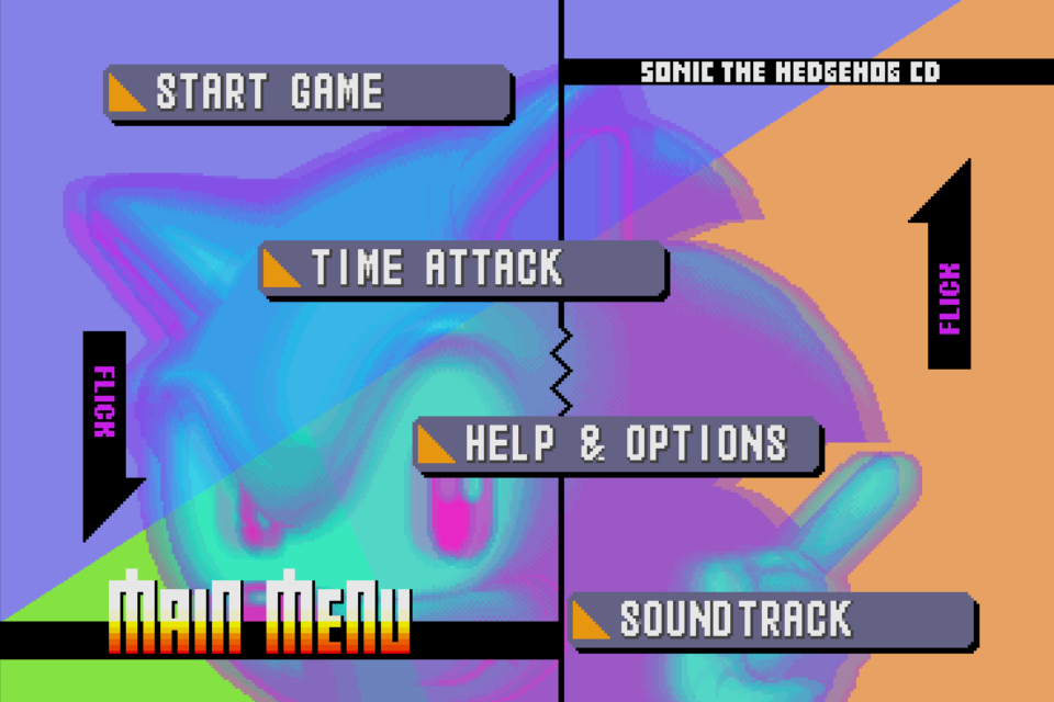 Sonic CD (iPhone) screenshot: Main menu.