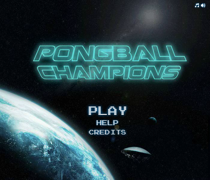 Pongball Champions (Browser) screenshot: Main menu.