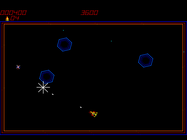Zektor (Arcade) screenshot: First round, first wave