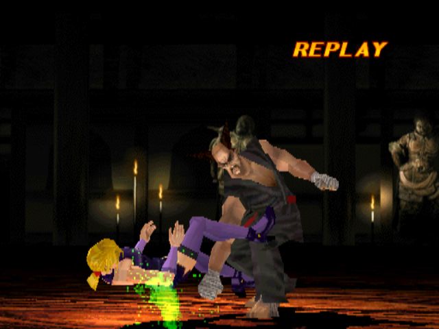 Tekken 2 (Arcade) screenshot: K.O. replay