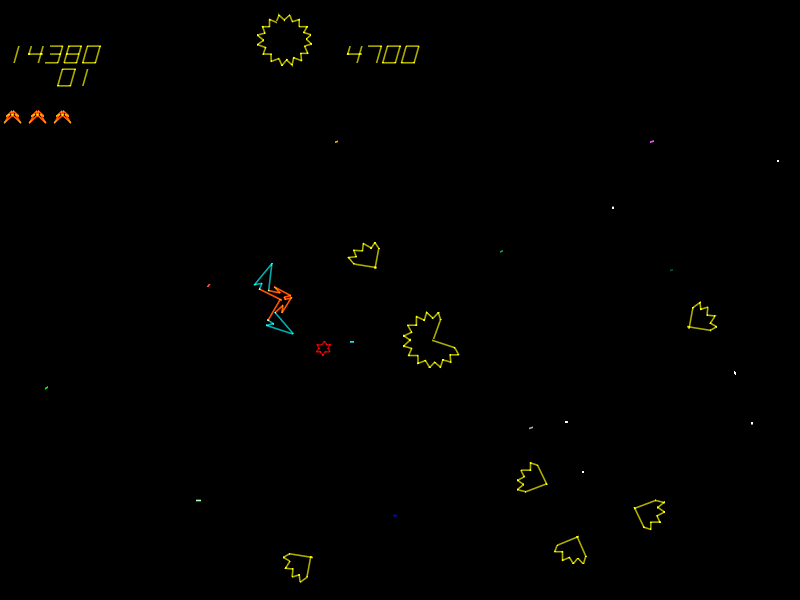 Space Fury (Arcade) screenshot: Level 4: warships