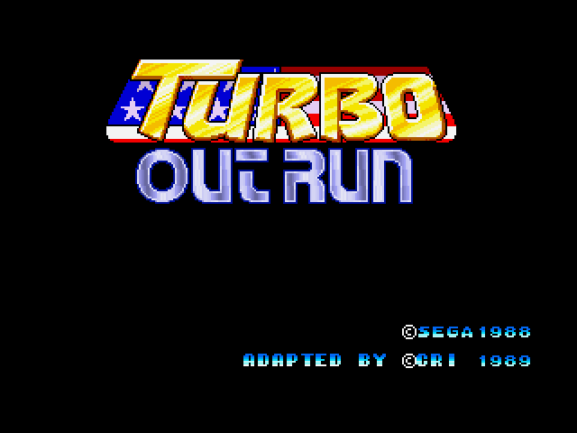 Turbo Out Run (FM Towns) screenshot: Title screen