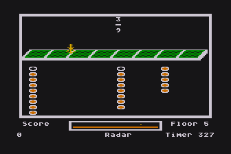 Fraction Fever (Atari 8-bit) screenshot: Bouncing Around